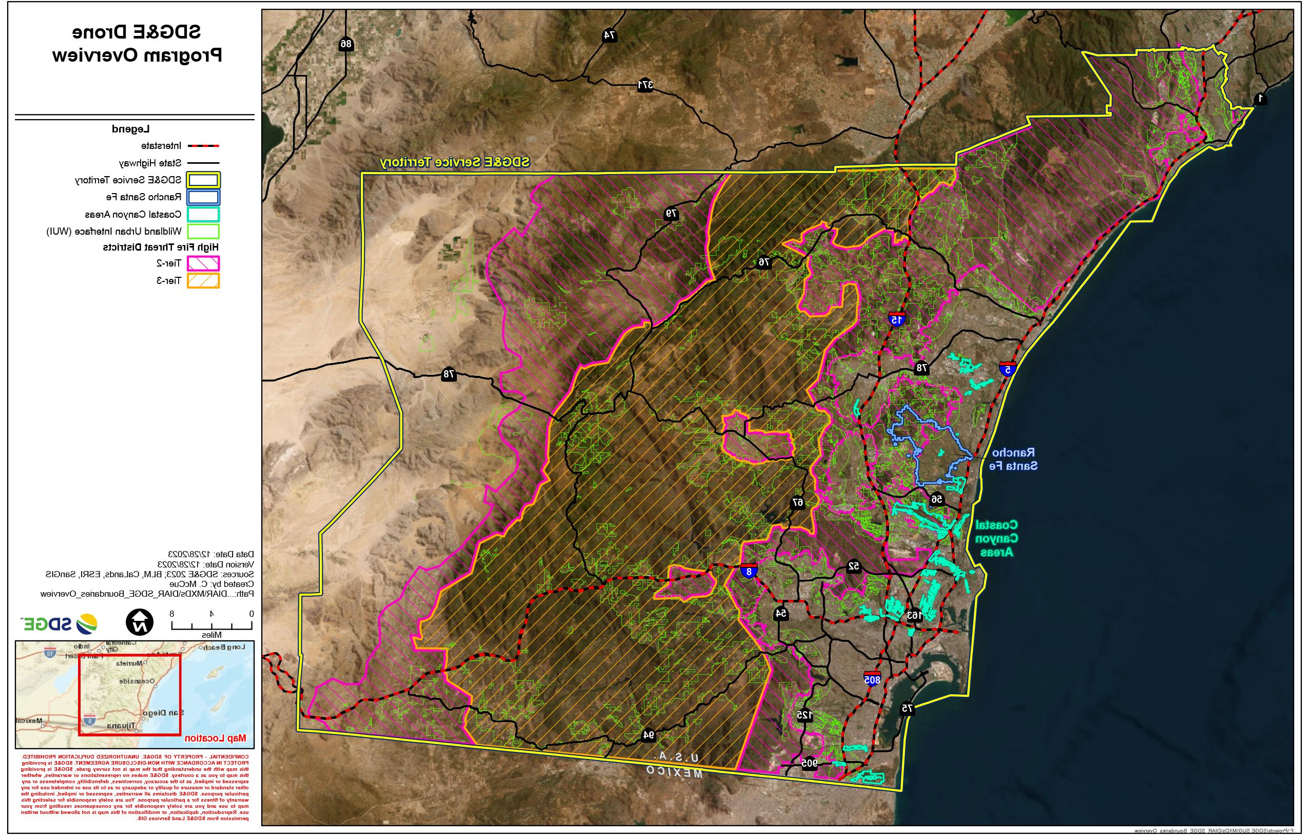 SDGE drone boundaries map